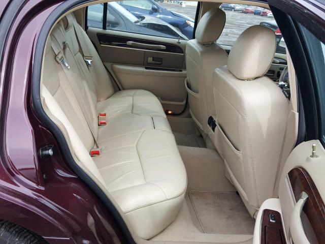 1LNHM83W56Y628163 - 2006 LINCOLN TOWN CAR D BURGUNDY photo 6