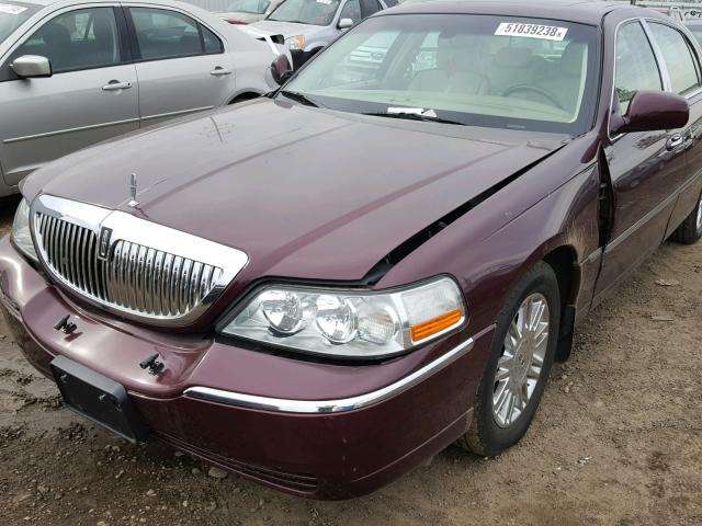 1LNHM83W56Y628163 - 2006 LINCOLN TOWN CAR D BURGUNDY photo 9