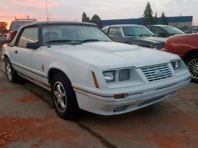 1FABP27W9EF171429 - 1984 FORD MUSTANG GL WHITE photo 1