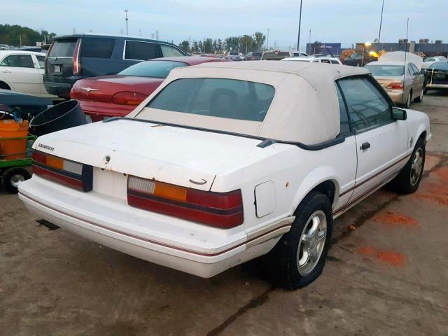 1FABP27W9EF171429 - 1984 FORD MUSTANG GL WHITE photo 4