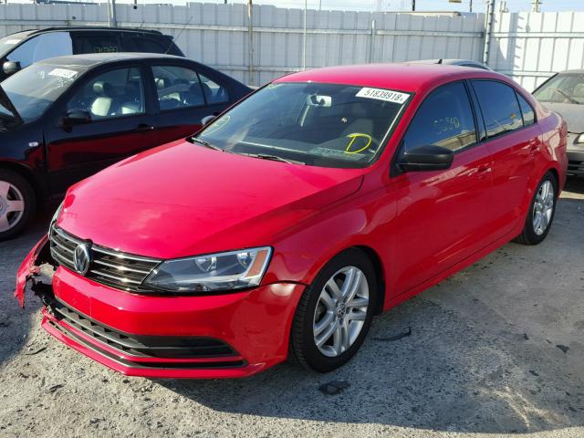 3VWLA7AJ2FM228983 - 2015 VOLKSWAGEN JETTA TDI RED photo 2