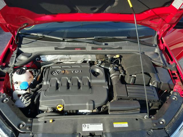 3VWLA7AJ2FM228983 - 2015 VOLKSWAGEN JETTA TDI RED photo 7