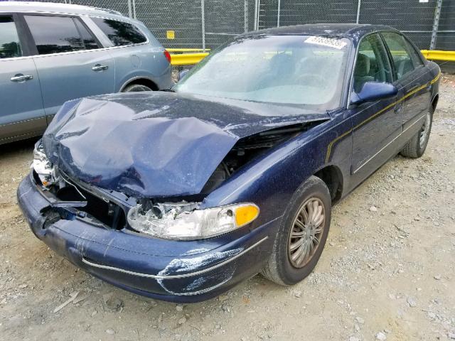 2G4WS52J811324869 - 2001 BUICK CENTURY CU BLUE photo 2