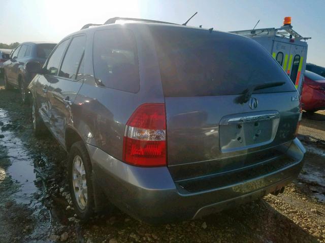 2HNYD18862H506030 - 2002 ACURA MDX TOURIN GRAY photo 3