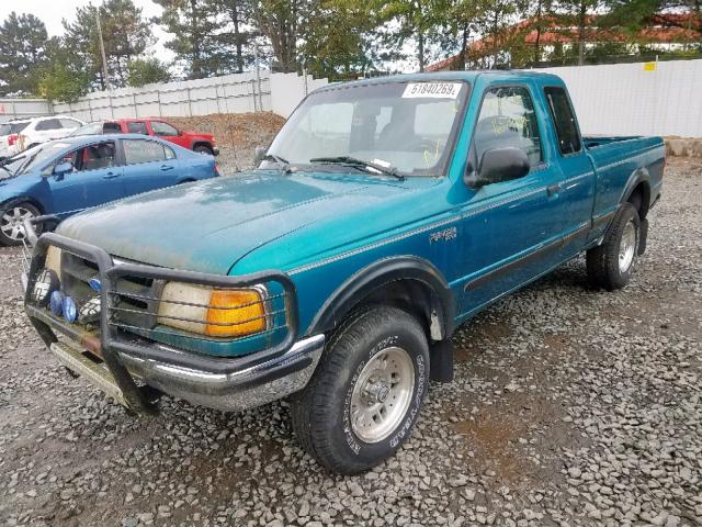 1FTDR15X4RTA07466 - 1994 FORD RANGER SUP TURQUOISE photo 2