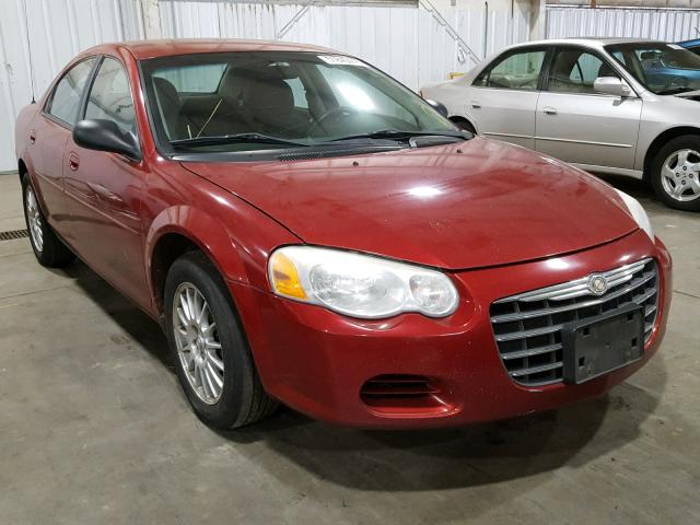 1C3EL46X94N417025 - 2004 CHRYSLER SEBRING LX RED photo 1