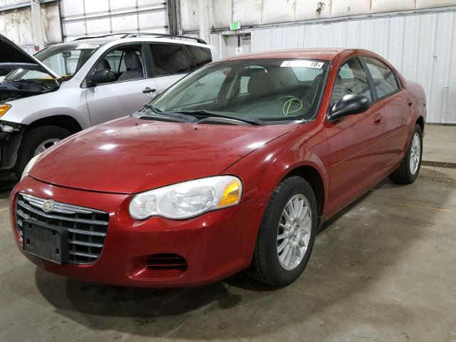 1C3EL46X94N417025 - 2004 CHRYSLER SEBRING LX RED photo 2