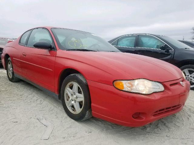 2G1WW12E749377985 - 2004 CHEVROLET MONTE CARL წითელი ფოტო 1
