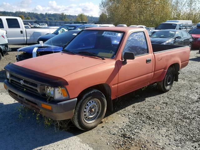 4TARN81A0RZ206986 - 1994 TOYOTA PICKUP 1/2 RED photo 2