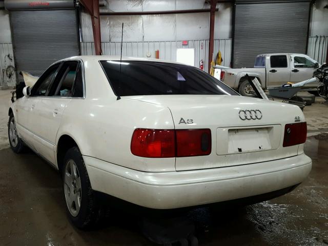 WAUBG74DXWN004527 - 1998 AUDI A8 QUATTRO WHITE photo 3