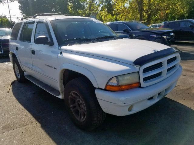 1B4HS28N11F568696 - 2001 DODGE DURANGO WHITE photo 1