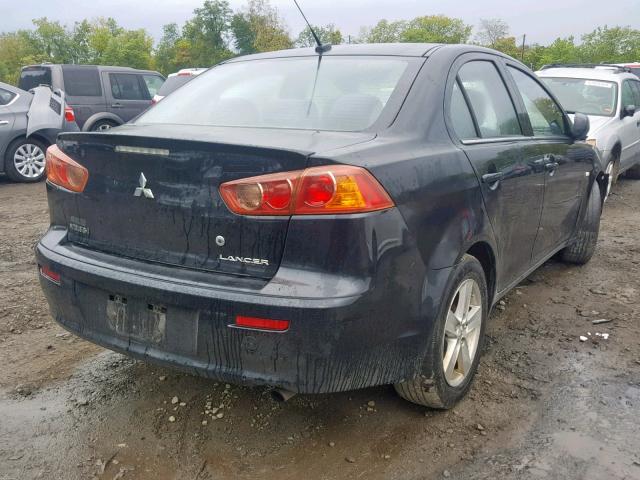 JA3AU26U48U031477 - 2008 MITSUBISHI LANCER ES BLACK photo 4