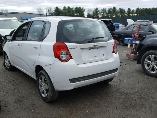 KL1TD6DE8BB229311 - 2011 CHEVROLET AVEO LS WHITE photo 3
