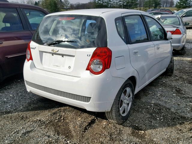 KL1TD6DE8BB229311 - 2011 CHEVROLET AVEO LS WHITE photo 4