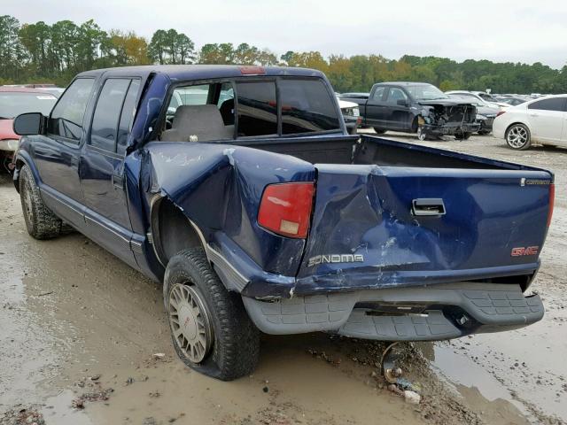 1GTDT19W4YK111110 - 2000 GMC SONOMA BLUE photo 3