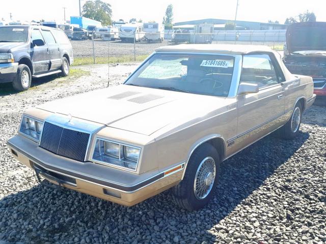 1C3BC55E4EG283927 - 1984 CHRYSLER LEBARON BEIGE photo 2