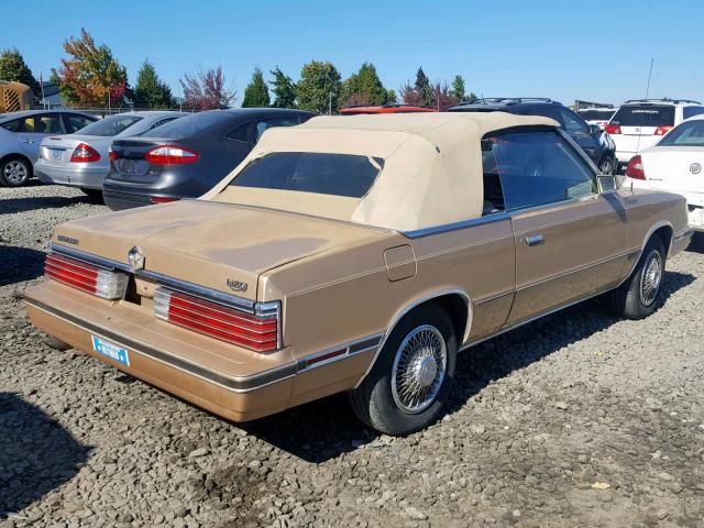 1C3BC55E4EG283927 - 1984 CHRYSLER LEBARON BEIGE photo 4