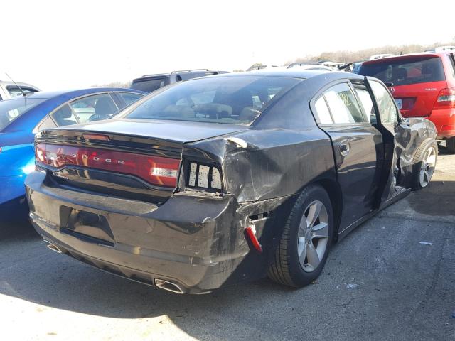 2C3CDXBG3DH678185 - 2013 DODGE CHARGER SE BLACK photo 4