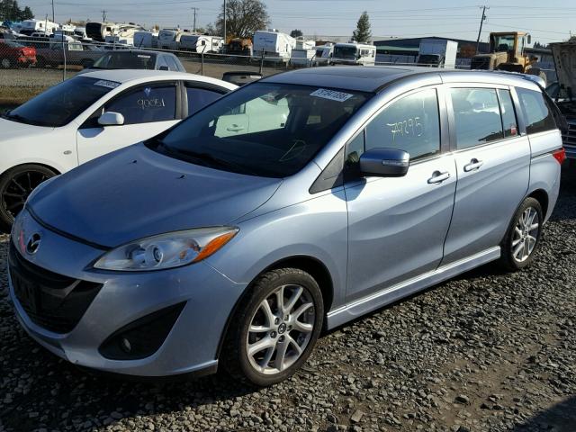 JM1CW2DL7D0150950 - 2013 MAZDA 5 SILVER photo 2