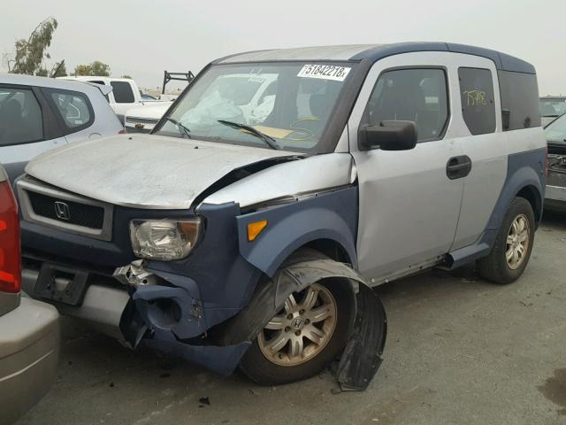 5J6YH17636L010485 - 2006 HONDA ELEMENT EX SILVER photo 2