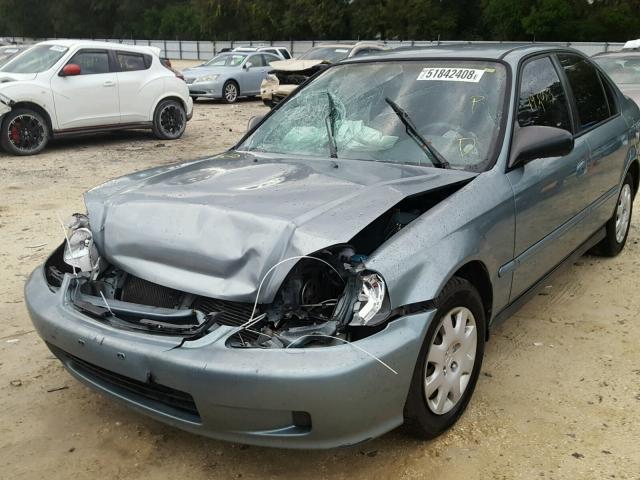 2HGEJ6616YH549698 - 2000 HONDA CIVIC BASE GREEN photo 2