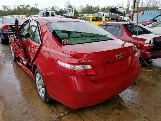 4T1BE46K59U283989 - 2009 TOYOTA CAMRY BASE RED photo 3