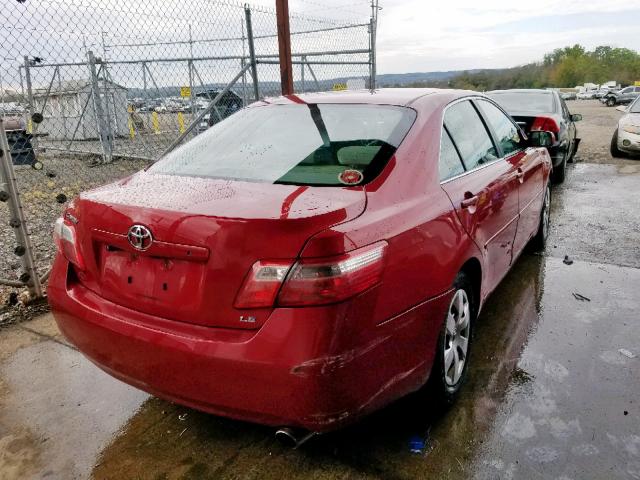 4T1BE46K59U283989 - 2009 TOYOTA CAMRY BASE RED photo 4