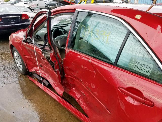 4T1BE46K59U283989 - 2009 TOYOTA CAMRY BASE RED photo 9
