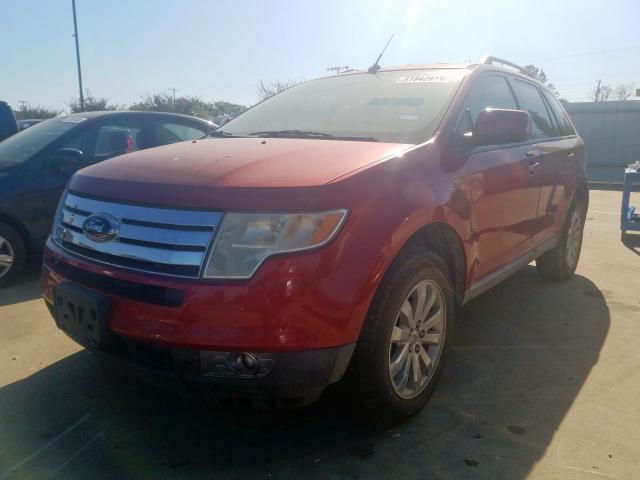 2FMDK38C28BA31378 - 2008 FORD EDGE SEL RED photo 2