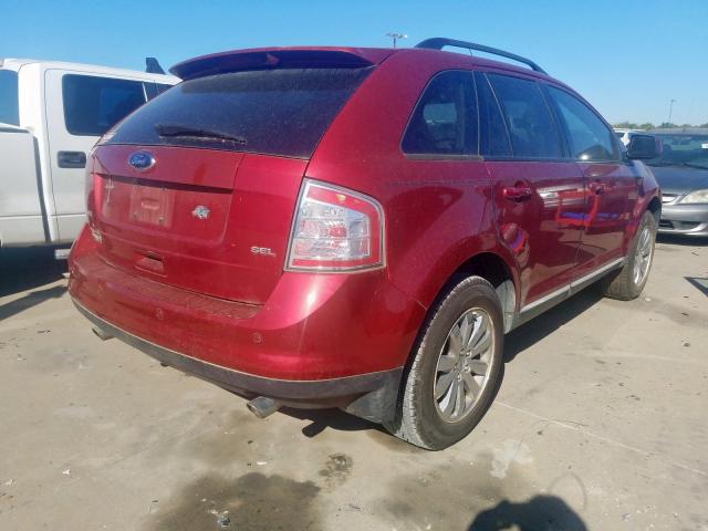 2FMDK38C28BA31378 - 2008 FORD EDGE SEL RED photo 4