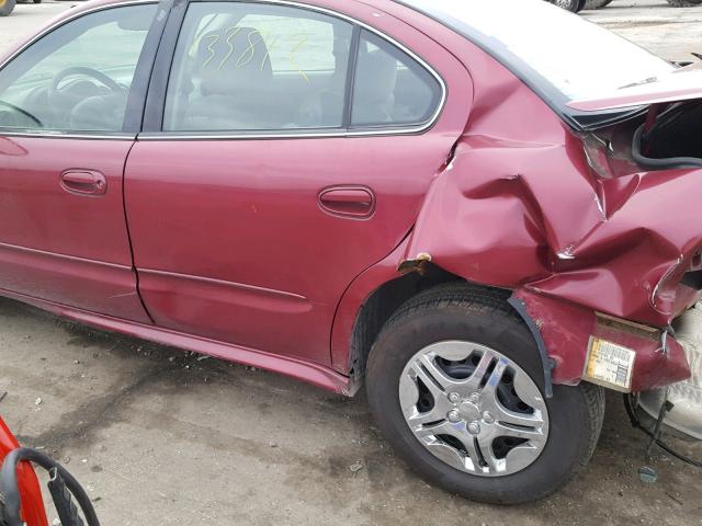 1G2NE52E35M218385 - 2005 PONTIAC GRAND AM S BURGUNDY photo 10