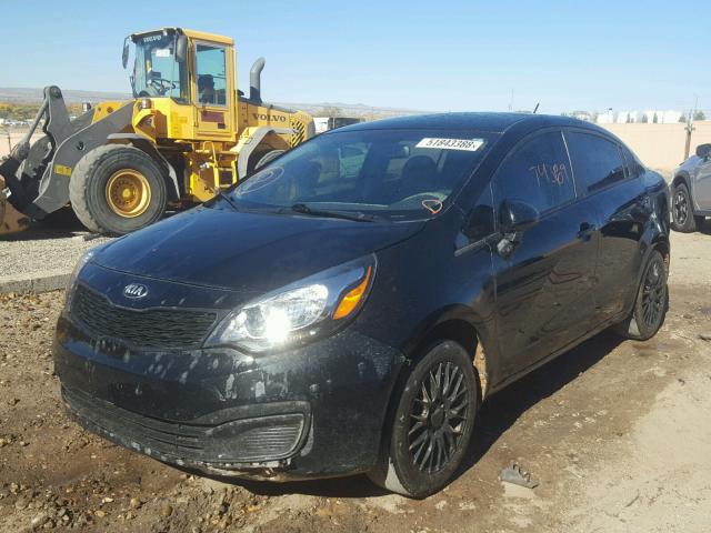 KNADM4A33F6528074 - 2015 KIA RIO LX BLACK photo 2