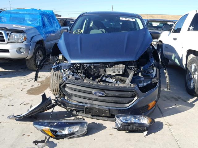 1FMCU0F76JUA54074 - 2018 FORD ESCAPE S BLUE photo 9