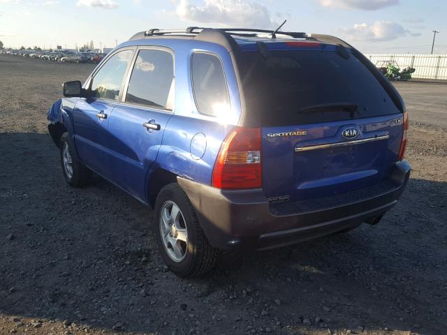 KNDJF724187507701 - 2008 KIA SPORTAGE L BLUE photo 3