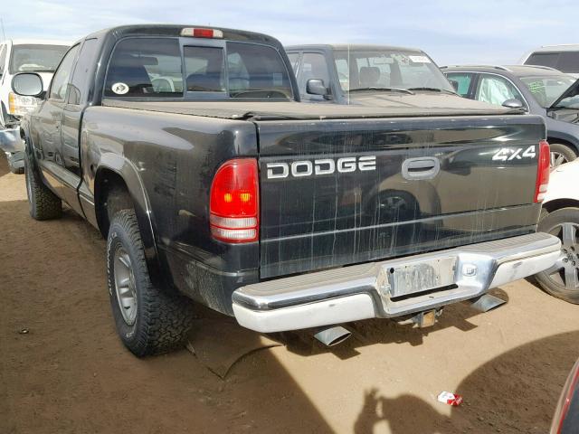 1B7GG22Y1WS687849 - 1998 DODGE DAKOTA BLACK photo 3