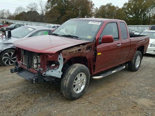 1GTJ6MFE7B8113543 - 2011 GMC CANYON SLE BURGUNDY photo 2