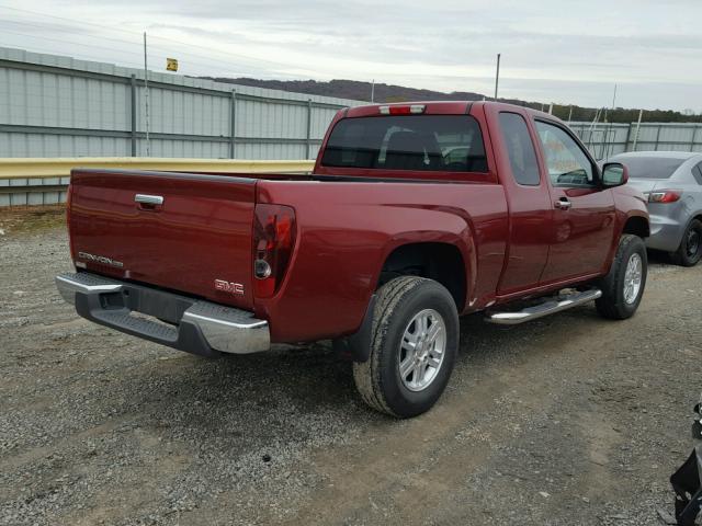 1GTJ6MFE7B8113543 - 2011 GMC CANYON SLE BURGUNDY photo 4