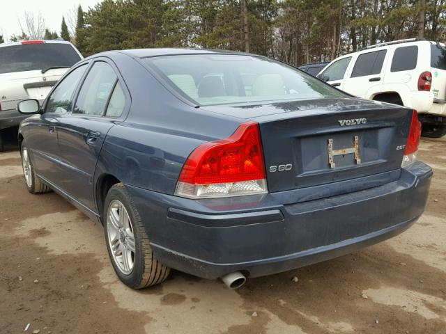 YV1RS592082673108 - 2008 VOLVO S60 2.5T BLUE photo 3