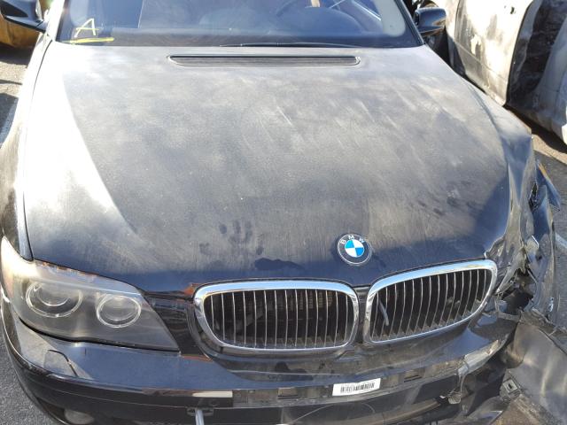 WBAHL83527DT10330 - 2007 BMW 750I BLACK photo 7