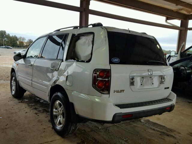 5FNYF28218B023707 - 2008 HONDA PILOT VP WHITE photo 3