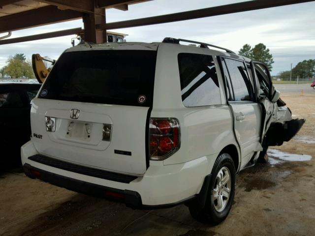 5FNYF28218B023707 - 2008 HONDA PILOT VP WHITE photo 4