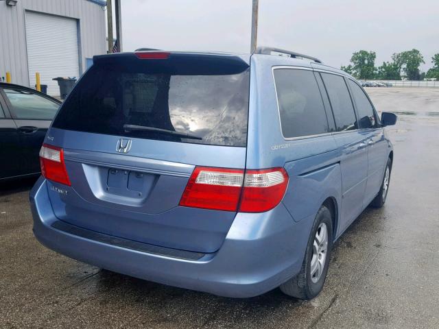 5FNRL38616B114169 - 2006 HONDA ODYSSEY EX BLUE photo 4