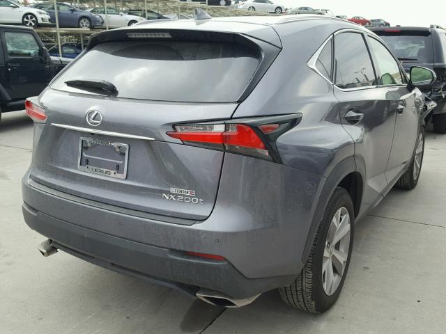 JTJBARBZ1H2118108 - 2017 LEXUS NX 200T GRAY photo 4