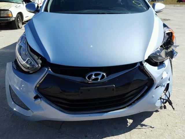 KMHDH6AE5DU008175 - 2013 HYUNDAI ELANTRA CO BLUE photo 9