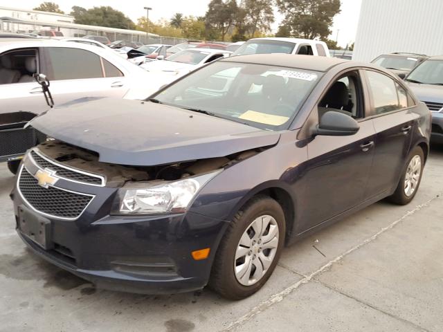 1G1PA5SG8E7133471 - 2014 CHEVROLET CRUZE LS BLUE photo 2