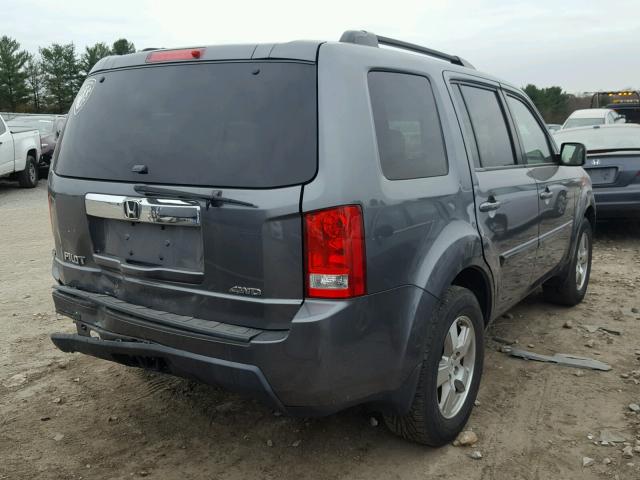 5FNYF4H78BB102869 - 2011 HONDA PILOT EXLN GRAY photo 4