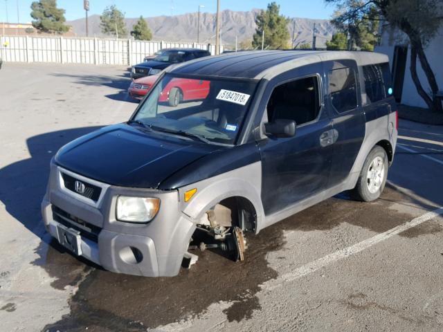 5J6YH28523L032971 - 2003 HONDA ELEMENT EX BLACK photo 2