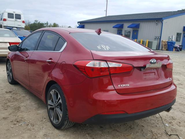 KNAFX4A8XG5513400 - 2016 KIA FORTE EX RED photo 3