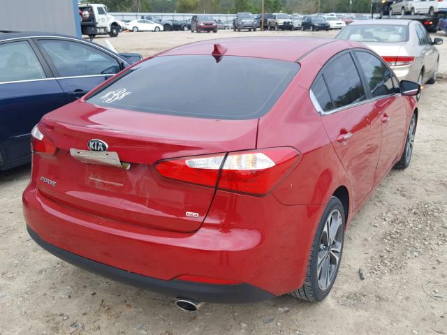 KNAFX4A8XG5513400 - 2016 KIA FORTE EX RED photo 4