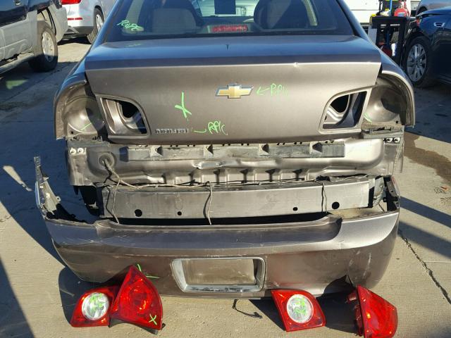 1G1ZB5EB0AF110028 - 2010 CHEVROLET MALIBU LS GRAY photo 9